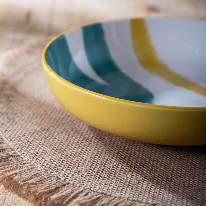 Mikasa 21cm Pasta Bowl Yellow Abstract image number 1